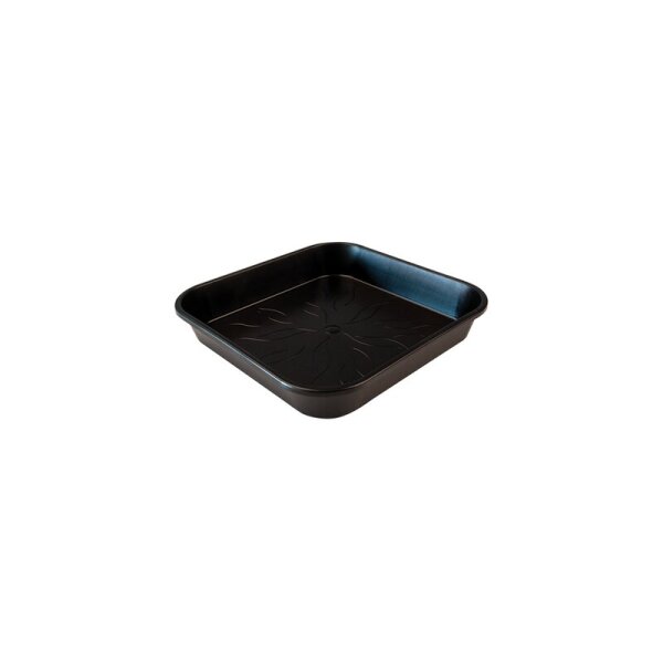 GROWMANIA 5er-Set Schwarze Quadratische Pflanztöpfe 14L – Aus Recyceltem Kunststoff, Mit Drainage, Für Innen & Außen