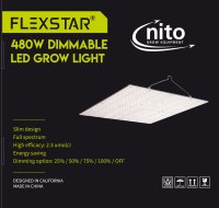 Nito LED Grow Box Komplettset 120 x 120 cm inkl. Aktivkohlefilter Abluft (480 W Flexstar)