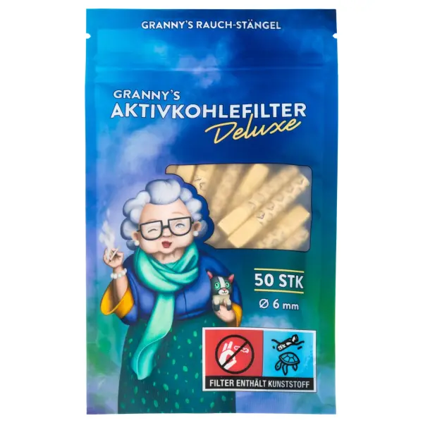 Granny’s Hybrid Aktivkohlefilter Deluxe – 6 mm, 50 Stück