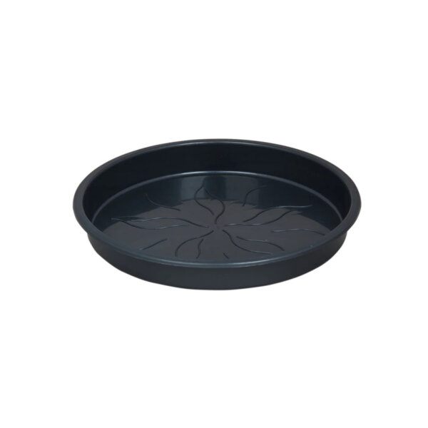 Untersetzer rund 35 cm  Durchmesser für Blumentopf Kunststoff schwarz