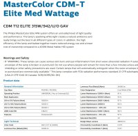 Philips 315 W CMH / CDM-tp t12 elite 4200k Blüte (PGZ18) Grow Leuchtmittel