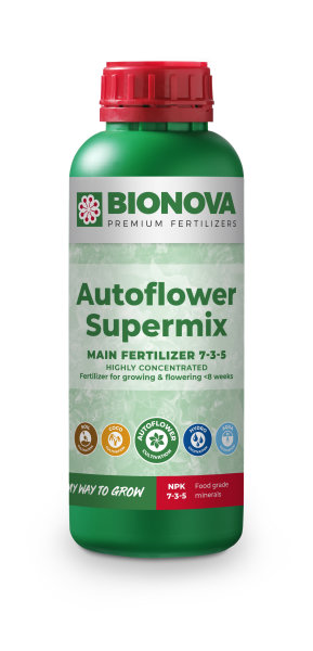 Bionova Autoflower Supermix 1 L Basisdünger Wachstum und Blüte Grow