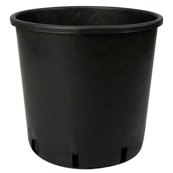 Blumentopf rund 12 Liter inkl. Untersetzer Grow Pflanzkübel Kunststoff schwarz