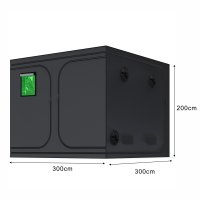 NITO Growzelt 300 x 300 x 200 cm D1680 Myalar Growbox