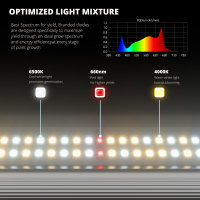 NITO 400 W 4-BAR LED dimmbar 2.7 Vollspektrum Grow passiv...