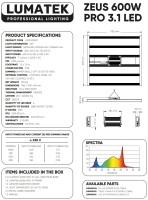 Lumatek Zeus Pro 600 W 3.1